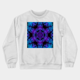 Dot Mandala Flower Blue and Purple Crewneck Sweatshirt